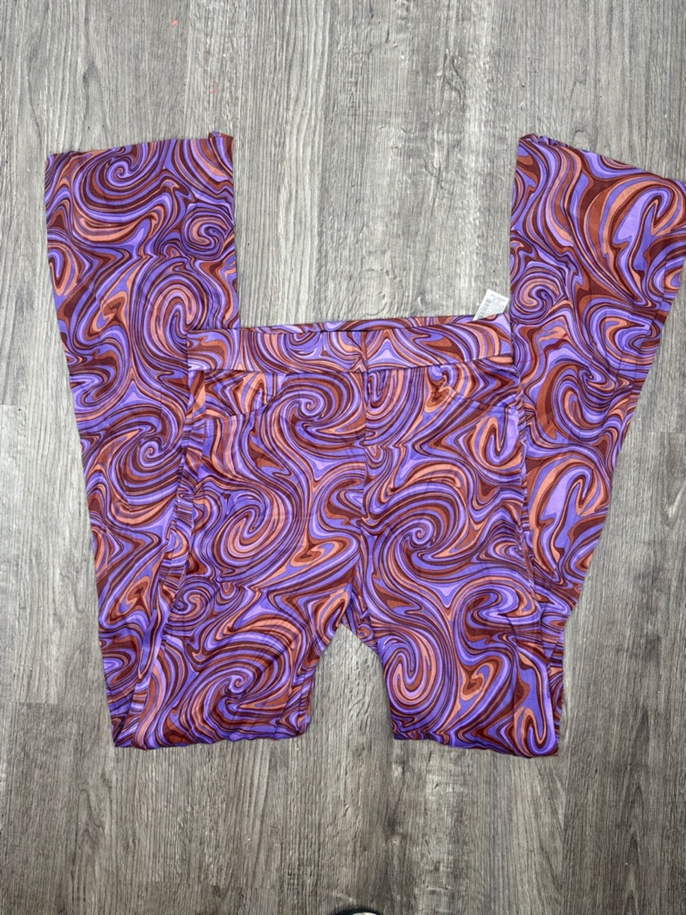Zara Swirl Print Purple & Brown pants